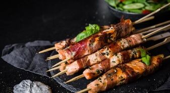 Kebab salmón