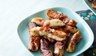 Queso en tocino