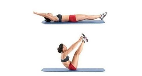 Ejercicio de pliegue abdominal para perder peso en los costados y el abdomen.